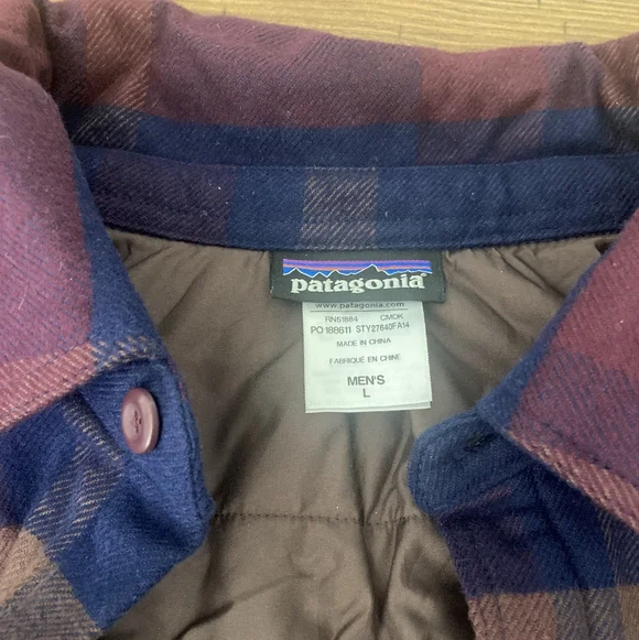 Like New Patagonia Insulated Button Down Plaid Flannel - Picture 1 of 4